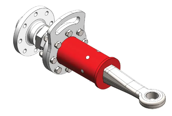 AJH adjustable tow bar coupling CAD model