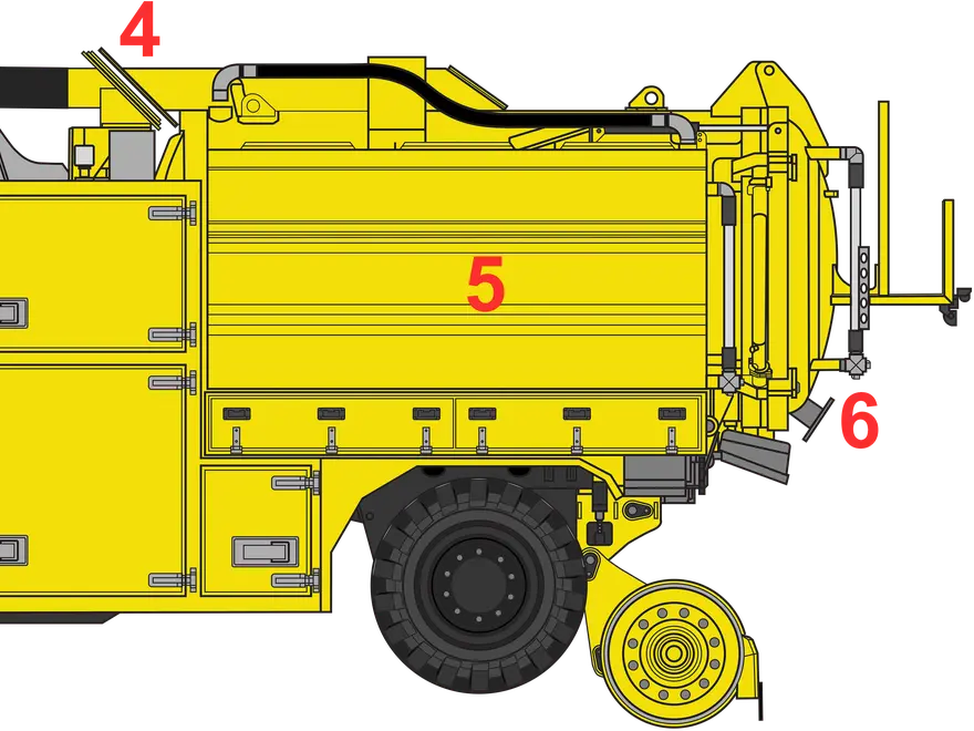 Drain Clearance RRV Vactor Truck Rail Cyclone 2 Rear Drawing