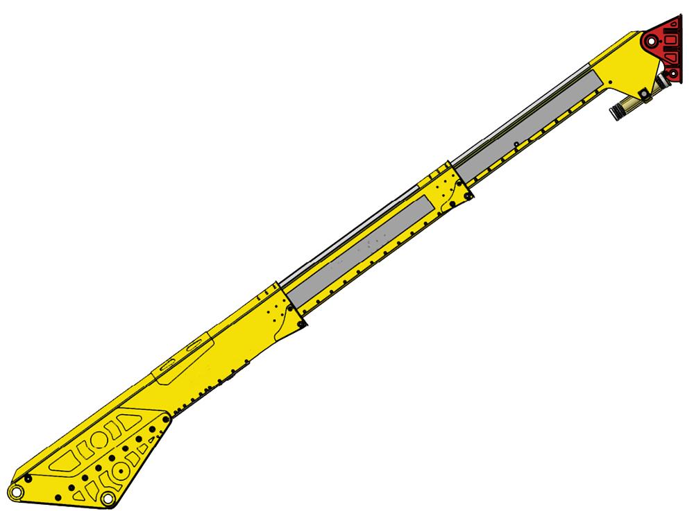 Excavator Telescopic Dipper Rail RRV Drawing 