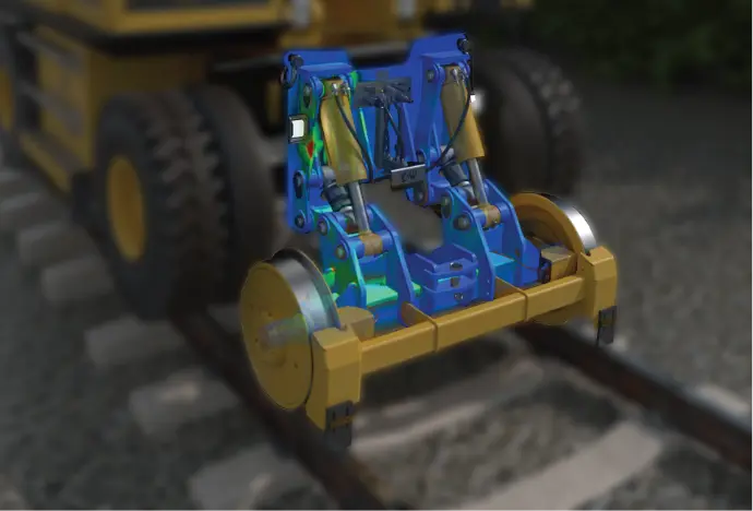 AJH rail axle CAD model 